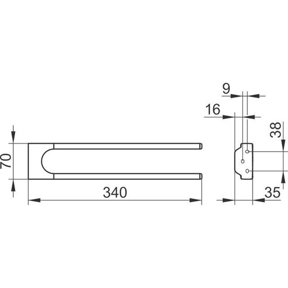 Полотенцедержатель Keuco Moll 34 см 12719010000 - 3 Полотенцедержатель Keuco Moll 34 см 12719010000 фото 3