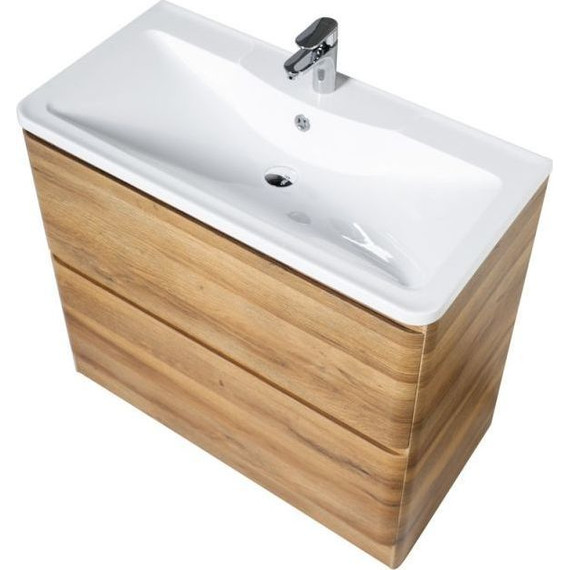 Тумба напольная с раковиной BelBagno ALBANO-1000-2C-PIA-RR 100 см, Rovere Rustico, Цвет фасада: Rovere Rustico - 4 Тумба напольная с раковиной BelBagno ALBANO-1000-2C-PIA-RR 100 см, Rovere Rustico, Цвет фасада: Rovere Rustico фото 4