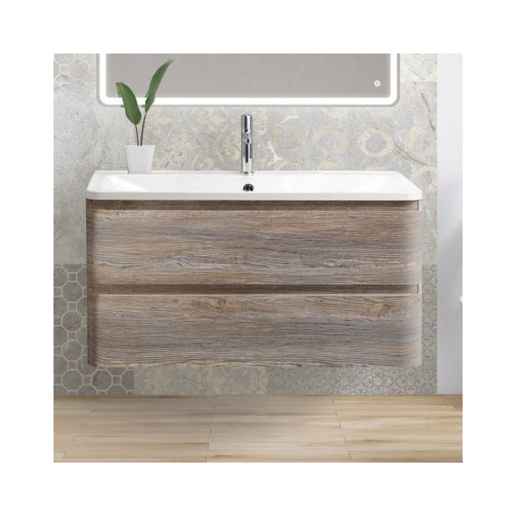 Тумба подвесная с раковиной BelBagno ALBANO-1200-2C-SO-PS 120 см, Pino Scania, Цвет фасада: Pino Scania фото 