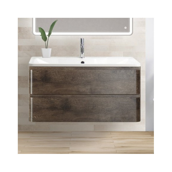 Тумба подвесная с раковиной BelBagno ALBANO-1200-2C-SO-RNG 120 см, Rovere Nature Grigio, Цвет фасада: Rovere Nature Grigio фото 