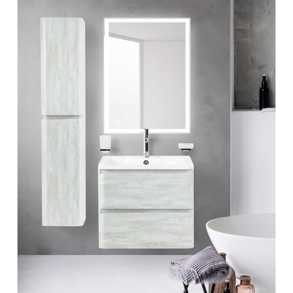 Тумба подвесная с раковиной BelBagno ALBANO-600-2C-SO-RVB 60 см, Rovere Vintage Bianco, Цвет фасада: Rovere Vintage Bianco - 2 Тумба подвесная с раковиной BelBagno ALBANO-600-2C-SO-RVB 60 см, Rovere Vintage Bianco, Цвет фасада: Rovere Vintage Bianco фото 2