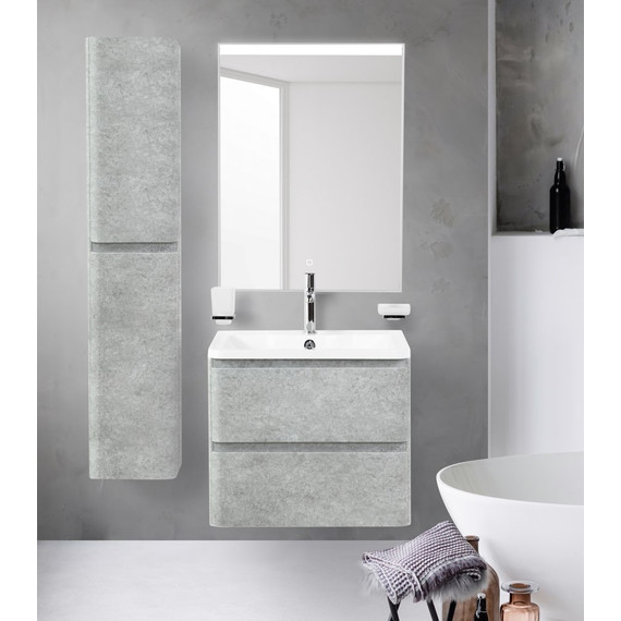 Тумба подвесная с раковиной BelBagno ALBANO-600-2C-SO-CVG 60 см, Cemento Verona Grigio, Цвет фасада: Cemento Verona Grigio - 3 Тумба подвесная с раковиной BelBagno ALBANO-600-2C-SO-CVG 60 см, Cemento Verona Grigio, Цвет фасада: Cemento Verona Grigio фото 3