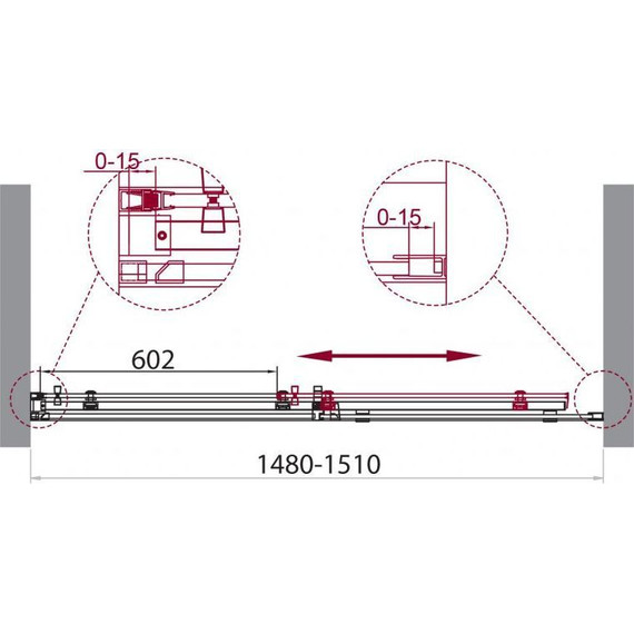 Душевая дверь BelBagno 150 см ACQUA-BF-1-150-C-Cr (стекло 8 мм), хром/прозрачное фото 3