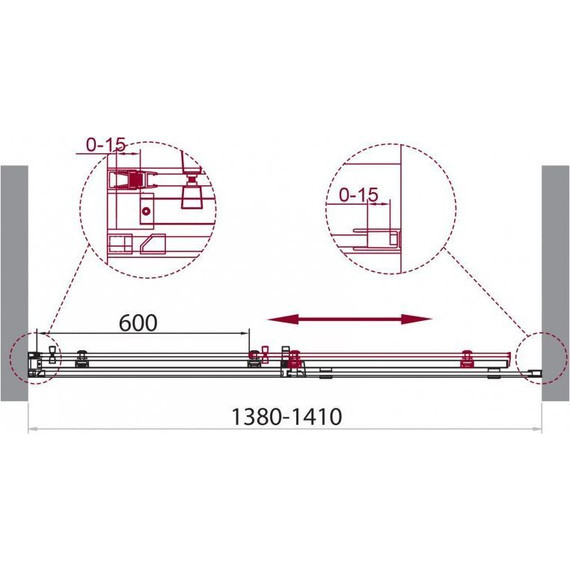 Душевая дверь BelBagno 140 см ACQUA-BF-1-140-C-NERO (стекло 8 мм), черный/прозрачное - 3 Душевая дверь BelBagno 140 см ACQUA-BF-1-140-C-NERO (стекло 8 мм), черный/прозрачное фото 3