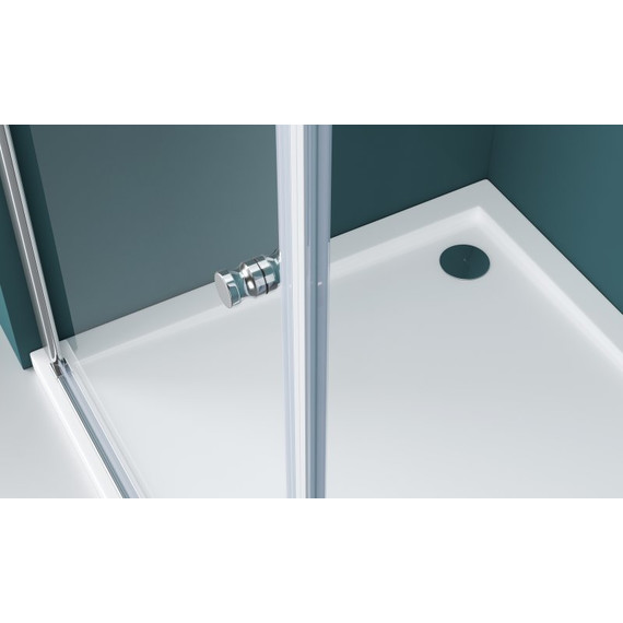 Душевое ограждение BelBagno 80x80 см ETNA-A-1-80-C-Cr, хром/прозрачное фото 4