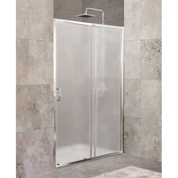Душевая дверь BelBagno 120 см UNIQUE-BF-1-120/135-P-Cr, хром/текстурное фото 
