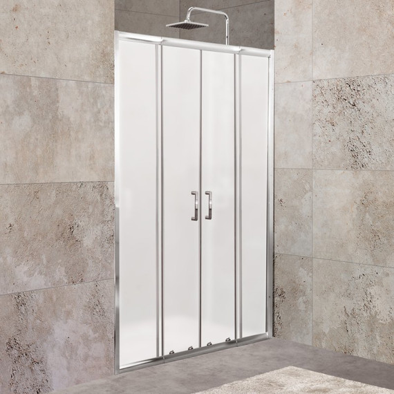 Душевая дверь BelBagno 170-200 см UNIQUE-BF-2-170/200-M-Cr, хром/матовое фото 