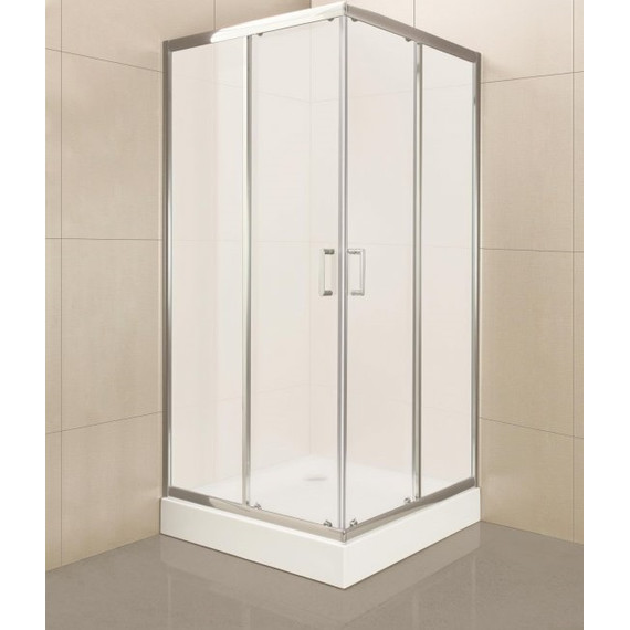Душевое ограждение BelBagno 95x95 см UNO-A-2-95-M-Cr, хром/матовое фото 
