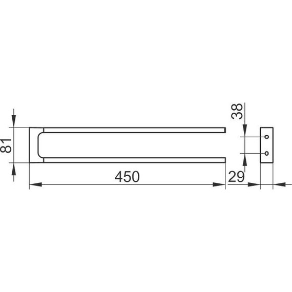 Полотенцедержатель Keuco Edition 11 11118130000, цвет хром чёрный - 6 Полотенцедержатель Keuco Edition 11 11118130000, цвет хром чёрный фото 6