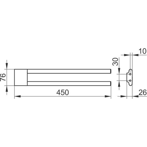 Полотенцедержатель Keuco Edition 11 11518130000, цвет хром чёрный - 2 Полотенцедержатель Keuco Edition 11 11518130000, цвет хром чёрный фото 2