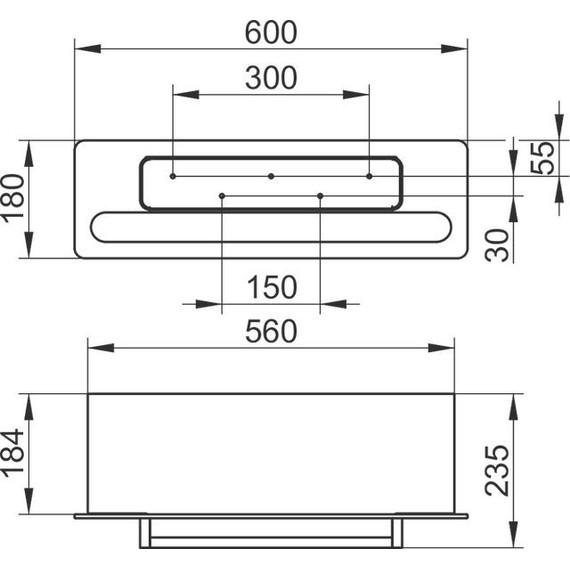 Полка для полотенец Keuco Edition 400 11575170011, цвет антрацит глянцевый - 2 Полка для полотенец Keuco Edition 400 11575170011, цвет антрацит глянцевый фото 2