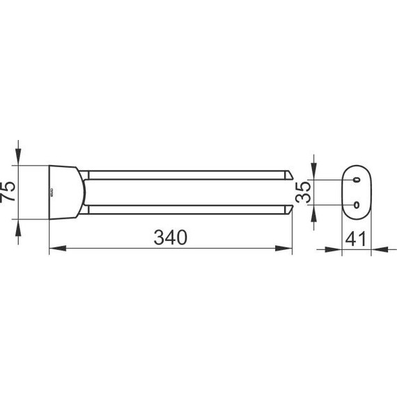 Держатель для полотенца Keuco Elegance 34 см 11620010000 - 3 Держатель для полотенца Keuco Elegance 34 см 11620010000 фото 3