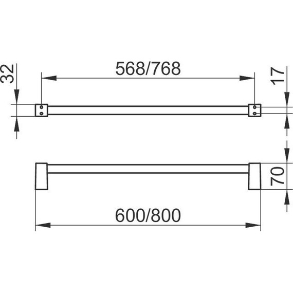 Полотенцедержатель Keuco Smart 60 см 14701010600 фото 2