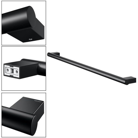 Полотенцедержатель Keuco Plan 85 см 14901370800, цвет чёрный матовый - 11 Полотенцедержатель Keuco Plan 85 см 14901370800, цвет чёрный матовый фото 11