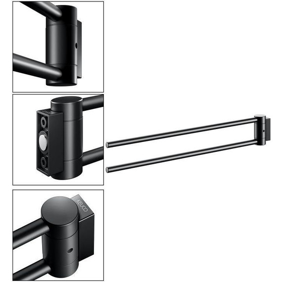 Держатель для полотенца Keuco Plan 44 см 14918370000, цвет чёрный матовый - 10 Держатель для полотенца Keuco Plan 44 см 14918370000, цвет чёрный матовый фото 10