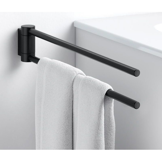 Держатель для полотенца Keuco Plan 44 см 14918370000, цвет чёрный матовый - 5 Держатель для полотенца Keuco Plan 44 см 14918370000, цвет чёрный матовый фото 5