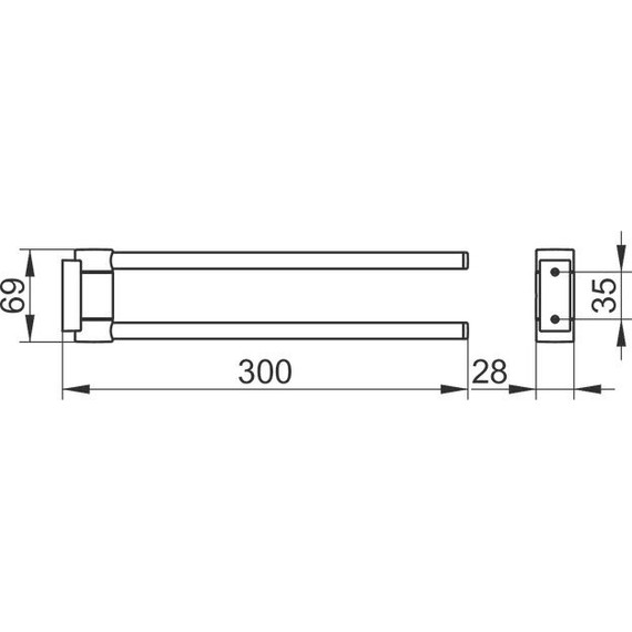 Держатель для полотенца Keuco Plan 30 см 14919370000, цвет чёрный матовый - 11 Держатель для полотенца Keuco Plan 30 см 14919370000, цвет чёрный матовый фото 11