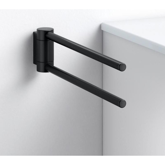 Держатель для полотенца Keuco Plan 30 см 14919370000, цвет чёрный матовый - 6 Держатель для полотенца Keuco Plan 30 см 14919370000, цвет чёрный матовый фото 6