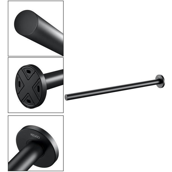 Полотенцедержатель Keuco Plan 45 см 14920370000, цвет чёрный матовый - 10 Полотенцедержатель Keuco Plan 45 см 14920370000, цвет чёрный матовый фото 10