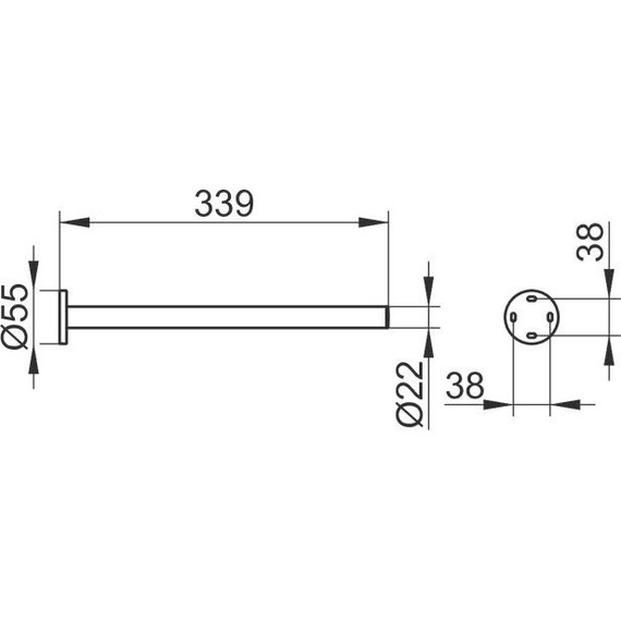 Полотенцедержатель Keuco Plan 34 см 14923370000, цвет чёрный матовый - 11 Полотенцедержатель Keuco Plan 34 см 14923370000, цвет чёрный матовый фото 11