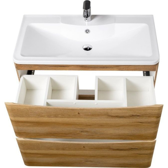 Тумба напольная с раковиной BelBagno ACQUA-1000-2C-PIA-RR 100 см, Rovere Rustico, Цвет фасада: Rovere Rustico - 2 Тумба напольная с раковиной BelBagno ACQUA-1000-2C-PIA-RR 100 см, Rovere Rustico, Цвет фасада: Rovere Rustico фото 2