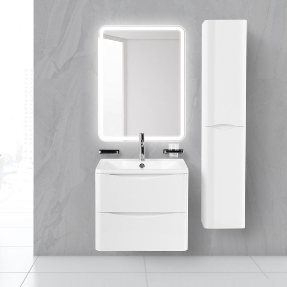 Тумба подвесная с раковиной BelBagno ACQUA-600-2C-SO-BL 60 см, Bianco Lucido, Цвет фасада: белый - 4 Тумба подвесная с раковиной BelBagno ACQUA-600-2C-SO-BL 60 см, Bianco Lucido, Цвет фасада: белый фото 4