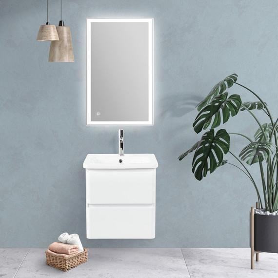 Тумба подвесная с раковиной BelBagno ALBANO-CER-500-2C-SO-BL 50 см, Bianco Lucido, Цвет фасада: Bianco Lucido - 2 Тумба подвесная с раковиной BelBagno ALBANO-CER-500-2C-SO-BL 50 см, Bianco Lucido, Цвет фасада: Bianco Lucido фото 2