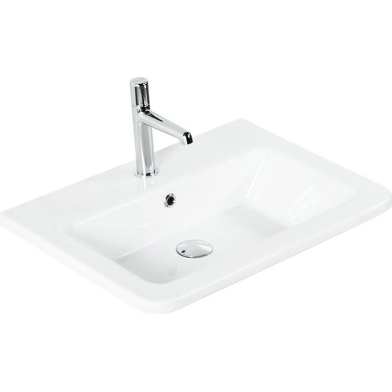 Тумба подвесная с раковиной BelBagno ALBANO-CER-600-2C-SO-BL 60 см, Bianco Lucido, Цвет фасада: Bianco Lucido фото 7