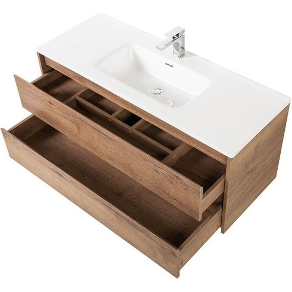 Тумба подвесная с раковиной BelBagno KRAFT-1200-2C-SO-RT 120 см, Rovere Tabacco фото 3