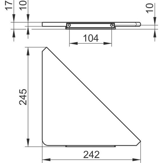 Полка угловая Keuco Edition 400 11557170000, цвет серебристый - 3 Полка угловая Keuco Edition 400 11557170000, цвет серебристый фото 3