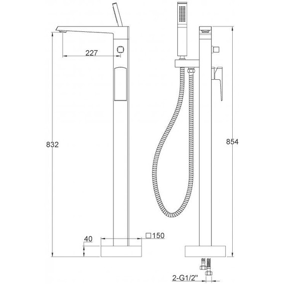 Смеситель для ванны BelBagno Arlie ARL-FMTA-CRM - 2 Смеситель для ванны BelBagno Arlie ARL-FMTA-CRM фото 2