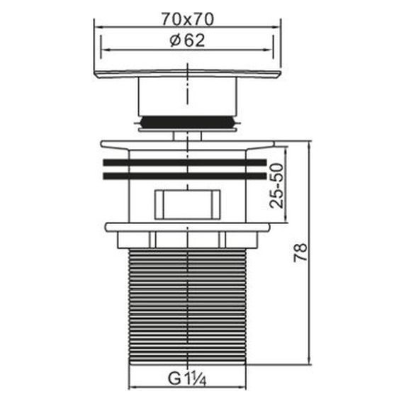 Донный клапан BelBagno BB-PCU-07-CRM - 2 Донный клапан BelBagno BB-PCU-07-CRM фото 2