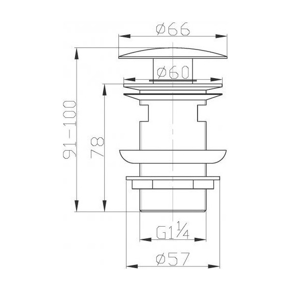 Донный клапан BelBagno BB-SAT-NERO, чёрный матовый - 2 Донный клапан BelBagno BB-SAT-NERO, чёрный матовый фото 2