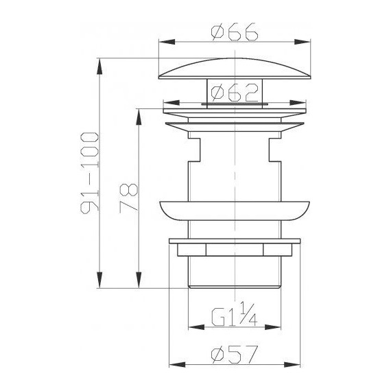 Донный клапан BelBagno BB-SAT-ORO, золото фото 2