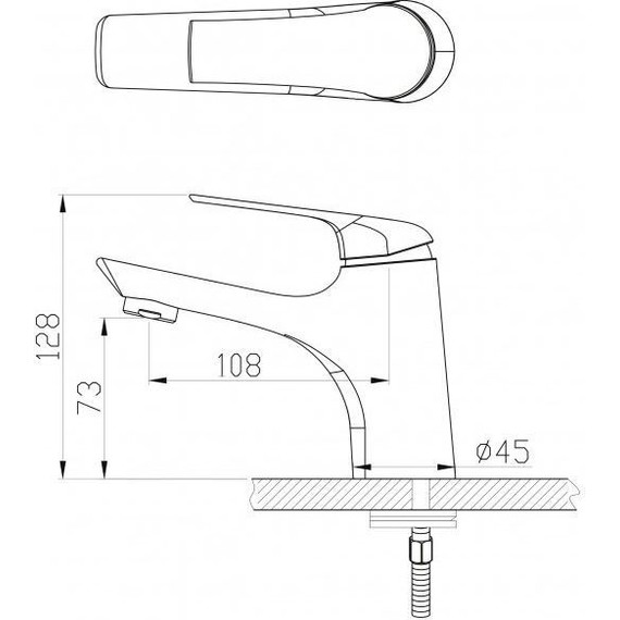 Смеситель для раковины BelBagno Gamma GAM-LVM-IN, сатин - 2 Смеситель для раковины BelBagno Gamma GAM-LVM-IN, сатин фото 2