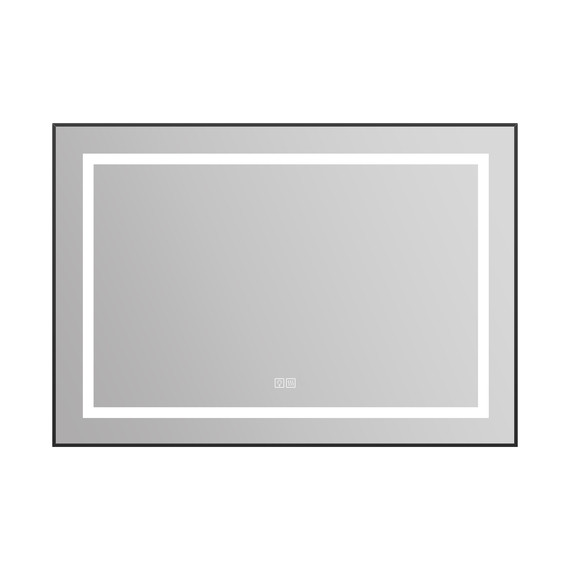 Зеркало BelBagno 98x68 см SPC-KRAFT-985-685-TCH-WARM-NERO, черный фото 