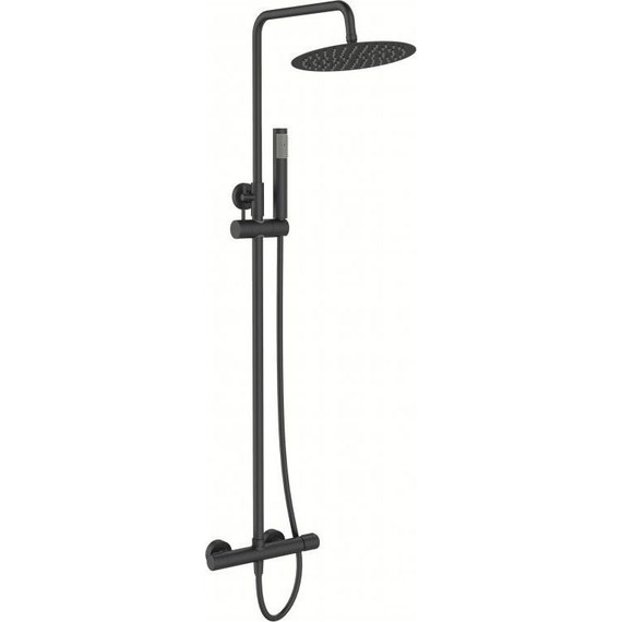 Душевая стойка BelBagno UNO-DOCM-NERO, черный матовый, Цвет производителя: чёрный матовый фото 