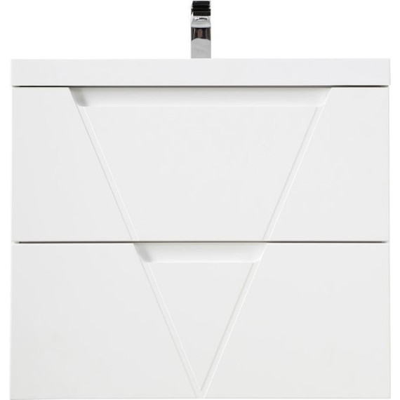 Тумба подвесная с раковиной BelBagno VITTORIA-700-2C-SO-BO-P 70 см, Bianco Opaco фото 