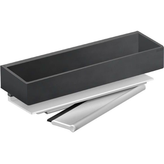 Полка Keuco Edition 11 11159130000, цвет хром чёрный - 2 Полка Keuco Edition 11 11159130000, цвет хром чёрный фото 2