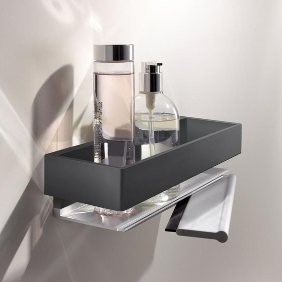 Полка Keuco Edition 11 11159130000, цвет хром чёрный - 3 Полка Keuco Edition 11 11159130000, цвет хром чёрный фото 3