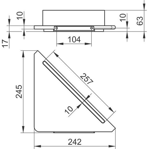 Полка угловая Keuco Edition 400 11557170100, цвет серебристый - 4 Полка угловая Keuco Edition 400 11557170100, цвет серебристый фото 4