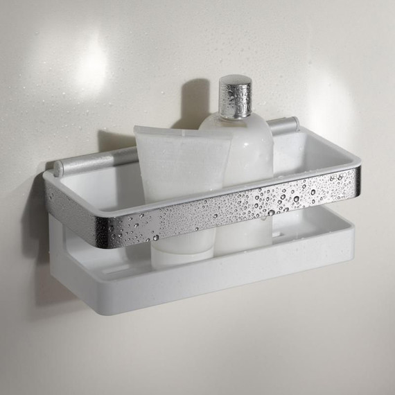 Полка Keuco Moll 12759010000, цвет хром/белый - 2 Полка Keuco Moll 12759010000, цвет хром/белый фото 2