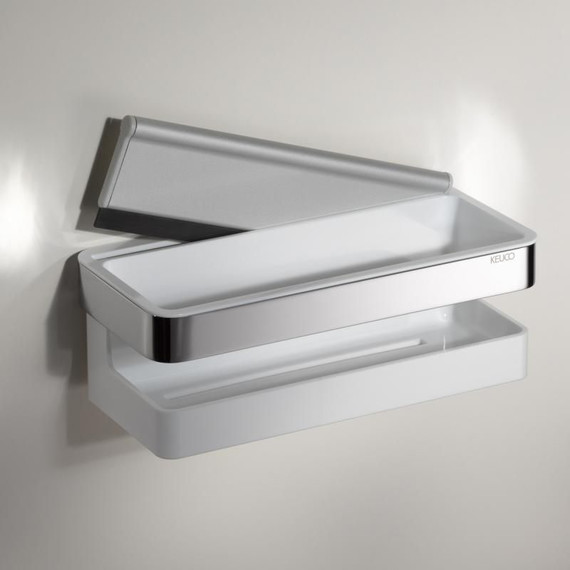 Полка Keuco Moll 12759010000, цвет хром/белый - 3 Полка Keuco Moll 12759010000, цвет хром/белый фото 3