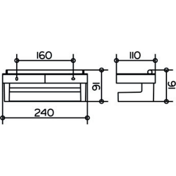 Полка Keuco Moll 12759010001, цвет хром/антрацит - 2 Полка Keuco Moll 12759010001, цвет хром/антрацит фото 2