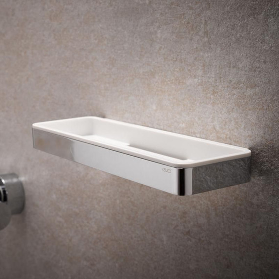 Полка Keuco Plan 14958010051, цвет хром/белый - 3 Полка Keuco Plan 14958010051, цвет хром/белый фото 3