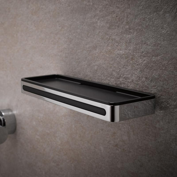 Полка Keuco Plan с стеклоочистителем 14959010037, цвет хром/тёмно-серый - 3 Полка Keuco Plan с стеклоочистителем 14959010037, цвет хром/тёмно-серый фото 3