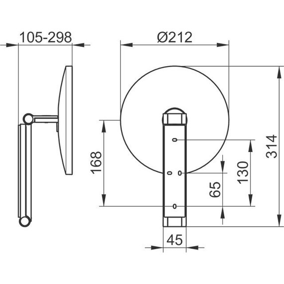 Зеркало косметическое настенное Keuco ILook_Move 17612010000 фото 6