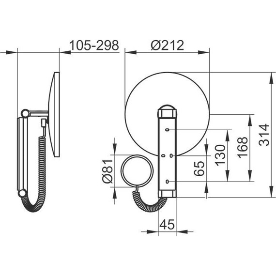 Зеркало косметическое настенное Keuco ILook_Move 17612019000 фото 5