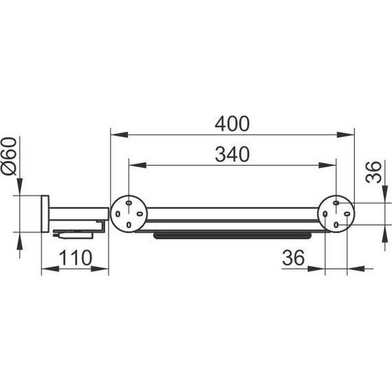 Полка Keuco Edition 90 с стеклоочистителем 40 см 19059010000 - 6 Полка Keuco Edition 90 с стеклоочистителем 40 см 19059010000 фото 6