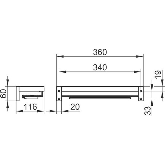 Полка Keuco Edition 90 с стеклоочистителем 36 см 19159010000 - 11 Полка Keuco Edition 90 с стеклоочистителем 36 см 19159010000 фото 11